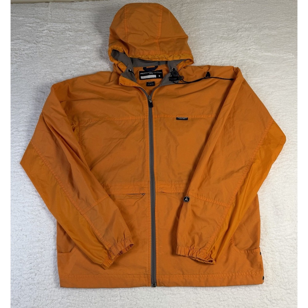 Vintage Abercrombie & Fitch Gym Issue 092 Jacket Mens S Orange Y2K Windbreaker